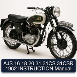 1962 Ajs 16 18 20 31 31CS 31CSR Instruction Service Repair Workshop Manual PDF