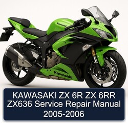 KAWASAKI ZX 6R ZX 6RR ZX636 Service Repair Manual  2005-2006