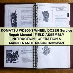 Komatsu WD900-3 Wheel Dozer Field Assembly Instruction Operation Service Repair Workshop Manual PDF