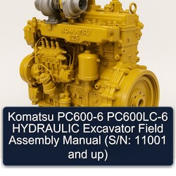 Komatsu PC600-6 Pc600lc-6 Hydraulic Excavator Field Assembly (s/n: 11001 Up) Service Repair Workshop Manual PDF