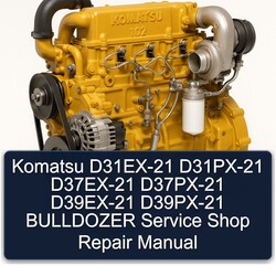 Komatsu D31EX-21 D31PX-21 D37EX-21 D37PX-21 D39EX-21 D39PX-21 Bulldozer Shop Service Repair Workshop Manual PDF