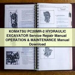 Komatsu Pc20mr-2 Hydraulic Excavator Operation Service Repair Workshop Manual PDF