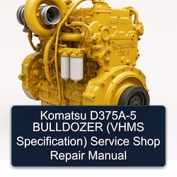 Komatsu D375A-5 Bulldozer (vhms ) Shop Service Repair Workshop Manual PDF