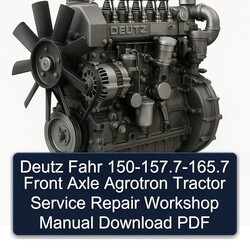 Deutz Fahr 150-157.7-165.7 Front Axle Agrotron Tractor Service Repair Workshop Manual PDF