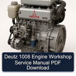 Deutz 1008 Engine Service Repair Workshop Manual PDF