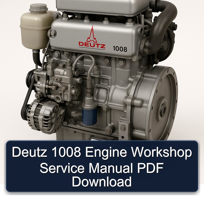 Deutz 1008 Engine Service Repair Workshop Manual PDF