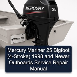 1998 Mercury Mariner 25 Bigfoot (4-STROKE) Newer Outboards Service Repair Workshop Manual PDF