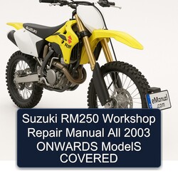 2003 Suzuki RM Series RM250 All Onwards Models Covered Service Repair Workshop Manual PDF