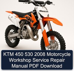 2008 KTM 450 530 Motorcycle Service Repair Workshop Manual PDF