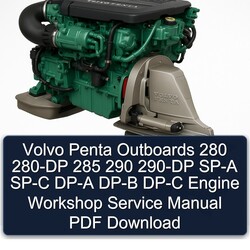 Volvo Penta Outboards 280 280-DP 285 290 290-DP Sp- SP-C Dp- DP-B DP-C Engine Service Repair Workshop Manual PDF