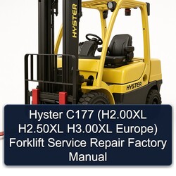 Hyster C177 (h2.00xl H2.50xl H3.00xl Europe) Forklift Service Repair Workshop Manual PDF