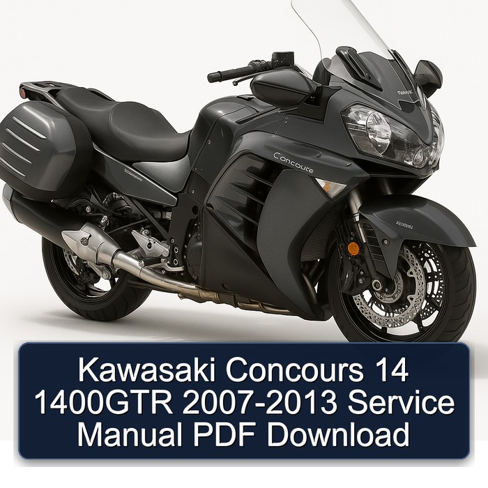2007-2013 Kawasaki Concours Models 14 1400GTR Service Repair Workshop Manual PDF