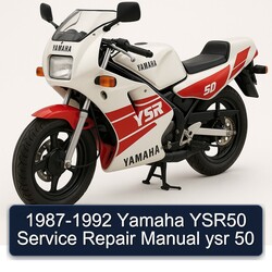 1987-1992 Yamaha YSR50 Ysr 50 Service Repair Workshop Manual PDF