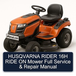 Husqvarna Rider 16H Ride ON Mower Service Repair Workshop Manual PDF
