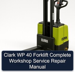 Clark WP 40 Forklift Service Repair Workshop Manual PDF
