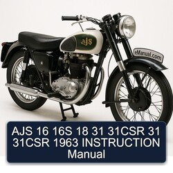 1963 Ajs 16 16S 18 31 31CSR Instruction Service Repair Workshop Manual PDF