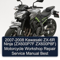 2007-2008 Kawasaki Ninja ZX-6R (zx600p7f Zx600p8f) Motorcycle Best Service Repair Workshop Manual PDF