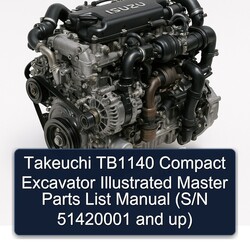 Takeuchi TB1140 Compact Excavator Illustrated Master (s/n 51420001 Up) Parts Catalog PDF