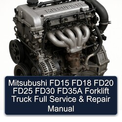 Mitsubushi FD15 FD18 FD20 FD25 FD30 FD35A Forklift Truck Service Repair Workshop Manual PDF