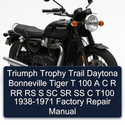 1971 Triumph Bonneville Trophy Trail Daytona Tiger T 100 C R RR RS S SC SR SS T100 1938 Service Repair Workshop Manual PDF