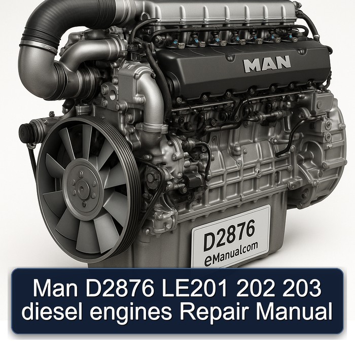 MAN D2876 LE201 202 203 Diesel Engines Service Repair Workshop Manual PDF