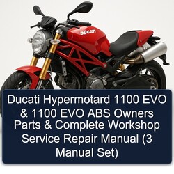 Ducati 1100 Hypermotard EVO ABS Owners Parts (3 Set) Service Repair Workshop Manual PDF