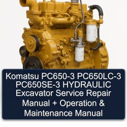 Komatsu PC650-3 Pc650lc-3 Pc650se-3 Hydraulic Excavator Operation Service Repair Workshop Manual PDF