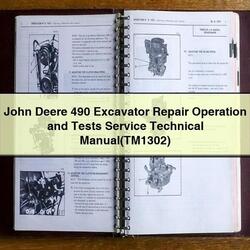 John Deere 490 Excavator Operation Tests (TM1302) Service Repair Workshop Manual PDF