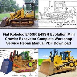 Fiat Kobelco E40SR E45SR Evolution Mini Crawler Excavator Service Repair Workshop Manual PDF