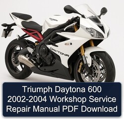 2002-2004 Triumph Daytona 600 Service Repair Workshop Manual PDF