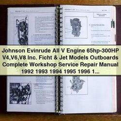 1992-2001 Johnson Evinrude V Engine 65HP-300HP V4 V6 V8 Ficht Jet Outboard Service Repair Workshop Manual PDF