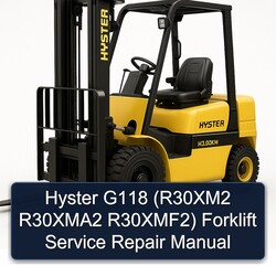 Hyster G118 (r30xm2 R30xma2 R30xmf2) Forklift Service Repair Workshop Manual PDF