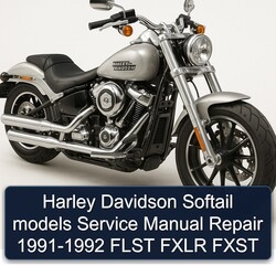1991-1992 Harley Davidson Softail Models - Flst Fxlr Fxst Service Repair Workshop Manual PDF