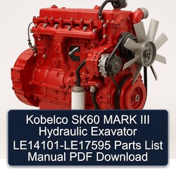 Cummins N Series Kobelco SK60 Mark III Hydraulic Exavator Le14101-le17595 Parts Catalog PDF