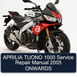 2005 Aprilia Tuono 1000 Onwards Service Repair Workshop Manual PDF