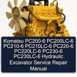 Komatsu PC200-6 Pc200lc-6 PC210-6 Pc210lc-6 PC220-6 Pc220lc-6 PC230-6 Pc230lc-6 Hydraulic Excavator Service Repair Workshop Manual PDF