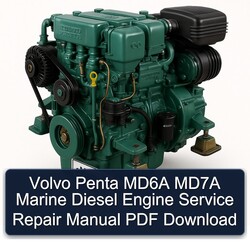 Volvo Penta MD6A MD7A Marine Diesel Engine Service Repair Workshop Manual PDF