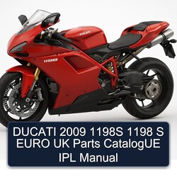 2009 Ducati 1198 1198S S Euro UK IPL Parts Catalog PDF