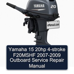 2007-2009 Yamaha 15 20HP 4-stroke F20MSHF - Outboard Service Repair Workshop Manual PDF