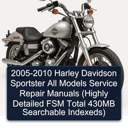 2005-2010 Harley Davidson Sportster All Models (highly FSM Total 430MB Searchable Indexeds) Service Repair Workshop Manual PDF