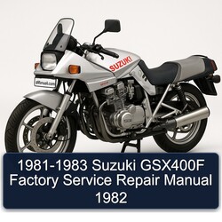 1981-1983 Suzuki GSX Series GSX400F Service Repair Workshop Manual PDF