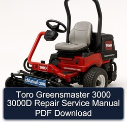 Toro Greensmaster 3000 3000D Service Repair Workshop Manual PDF