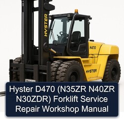 Hyster D470 (n35zr N40ZR N30zdr) Forklift Service Repair Workshop Manual PDF