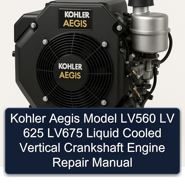 Kohler Aegis Series Model LV560 LV 625 LV675 Liquid Cooled Vertical Crankshaft Engine Service Repair Workshop Manual PDF