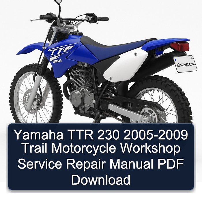 2005-2009 Derbi Trail Yamaha TTR 230 - Motorcycle Service Repair Workshop Manual PDF