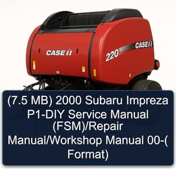 2000 Subaru Impreza (7.5 Mb) P1-DIY (fsm)/ / 00-( Format) Service Repair Workshop Manual PDF