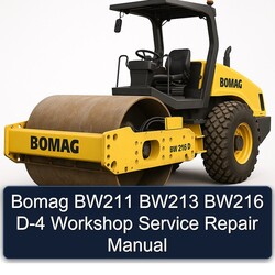 Bomag BW211 BW213 BW216 D-4 Service Repair Workshop Manual PDF