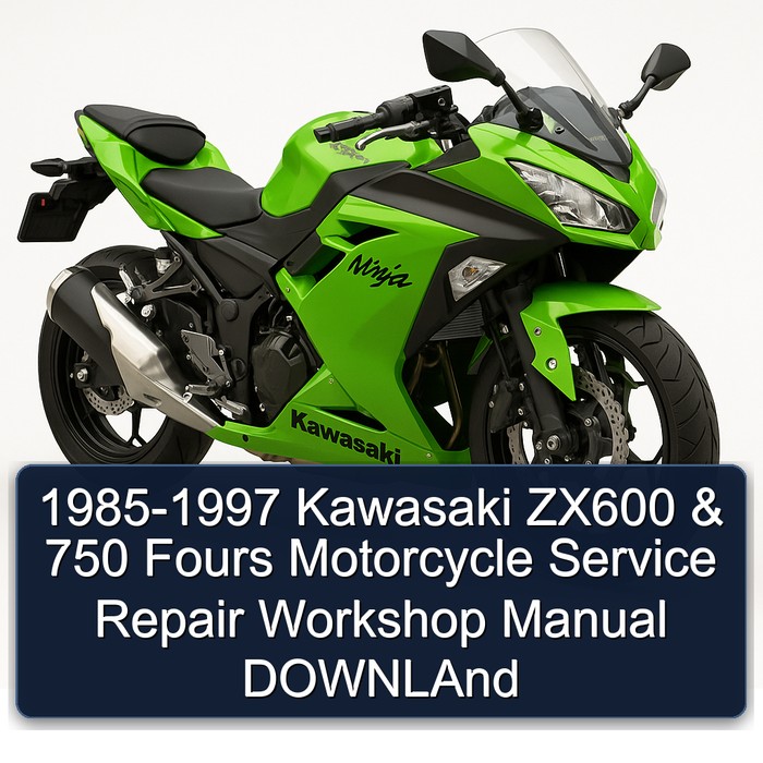 1985-1997 Kawasaki ZX Models ZX600 750 Fours Motorcycle Downland Service Repair Workshop Manual PDF