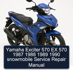 1987-1990 Yamaha Exciter 570 EX Snowmobile Service Repair Workshop Manual PDF