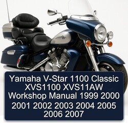 1999-2007 Aprilia Classic Yamaha V-STAR 1100 XVS1100 XVS11AW Service Repair Workshop Manual PDF